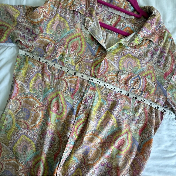Zara Home Multicolor Paisley Oversized Tunic Blouse Size M - Picture 9 of 12
